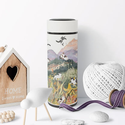Yogis Cat and FlowerRain Of Cat Vacuum Bottle (360ml)