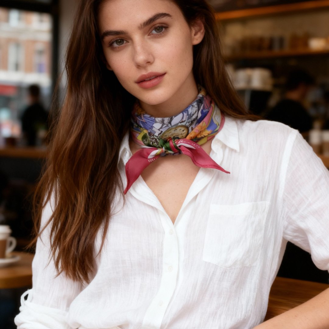 Wonderful Adventure Dream Pink Tuo Watch Diamond Silky Scarf