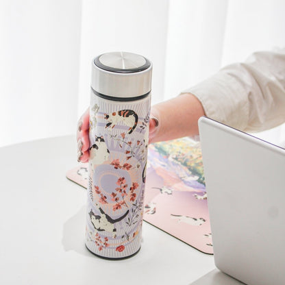 Yogis Cat and Flower Cat Crown Vacuum Bottle (500ml)