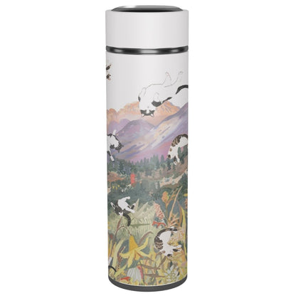 Yogis Cat and FlowerRain Of Cat Vacuum Bottle (360ml)