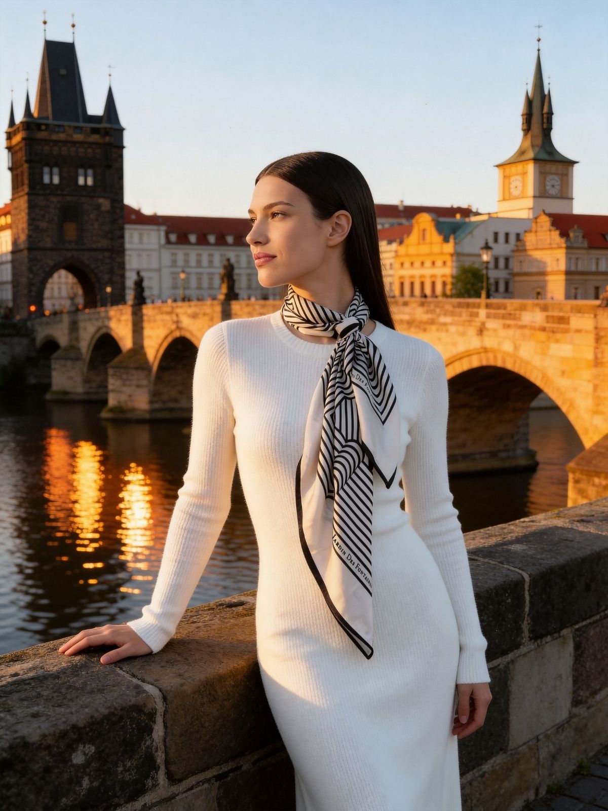 Romance in the Air Silky Scarf (90cm)