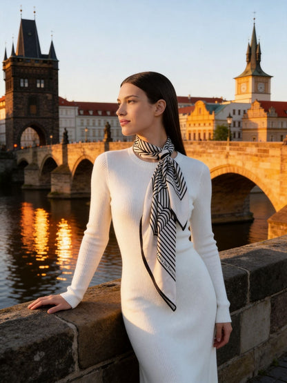 Romance in the Air Silky Scarf (90cm)