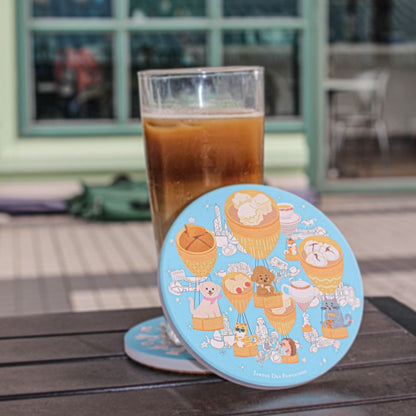 Let's Yum Cha Ceramic Coaster