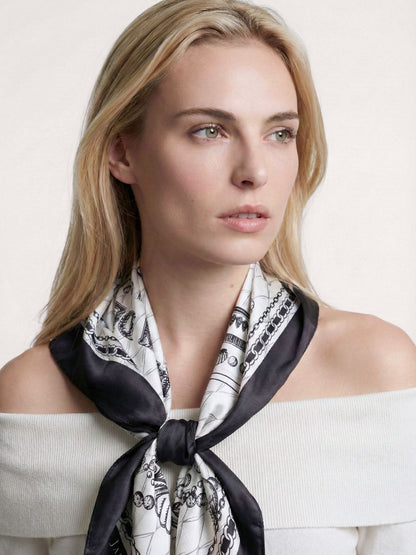 Classy and Fabulous Anchor Silky Scarf (90cm)