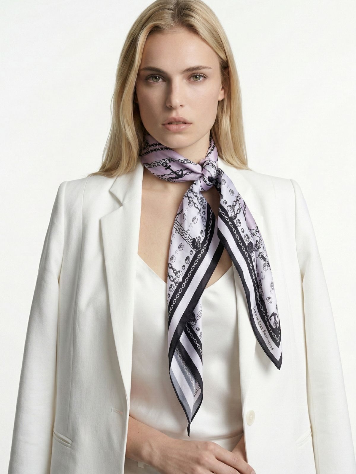 Classy and Fabulous Misty Pink Silky Scarf (90cm)