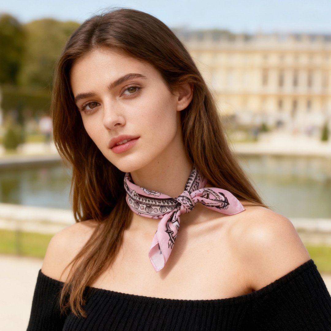 Classy and Fabulous Floral Sensation Silky Scarf (45cm)