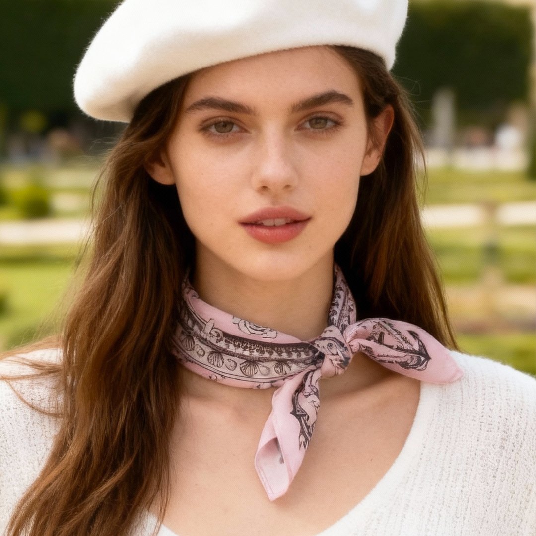 Classy and Fabulous Floral Sensation Silky Scarf (45cm)