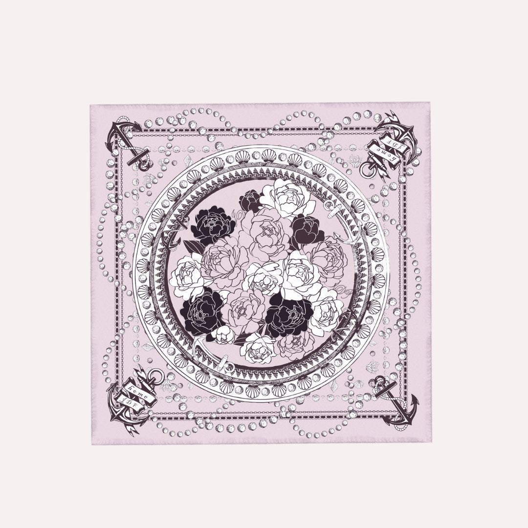 Classy and Fabulous Floral Sensation Silky Scarf (45cm)