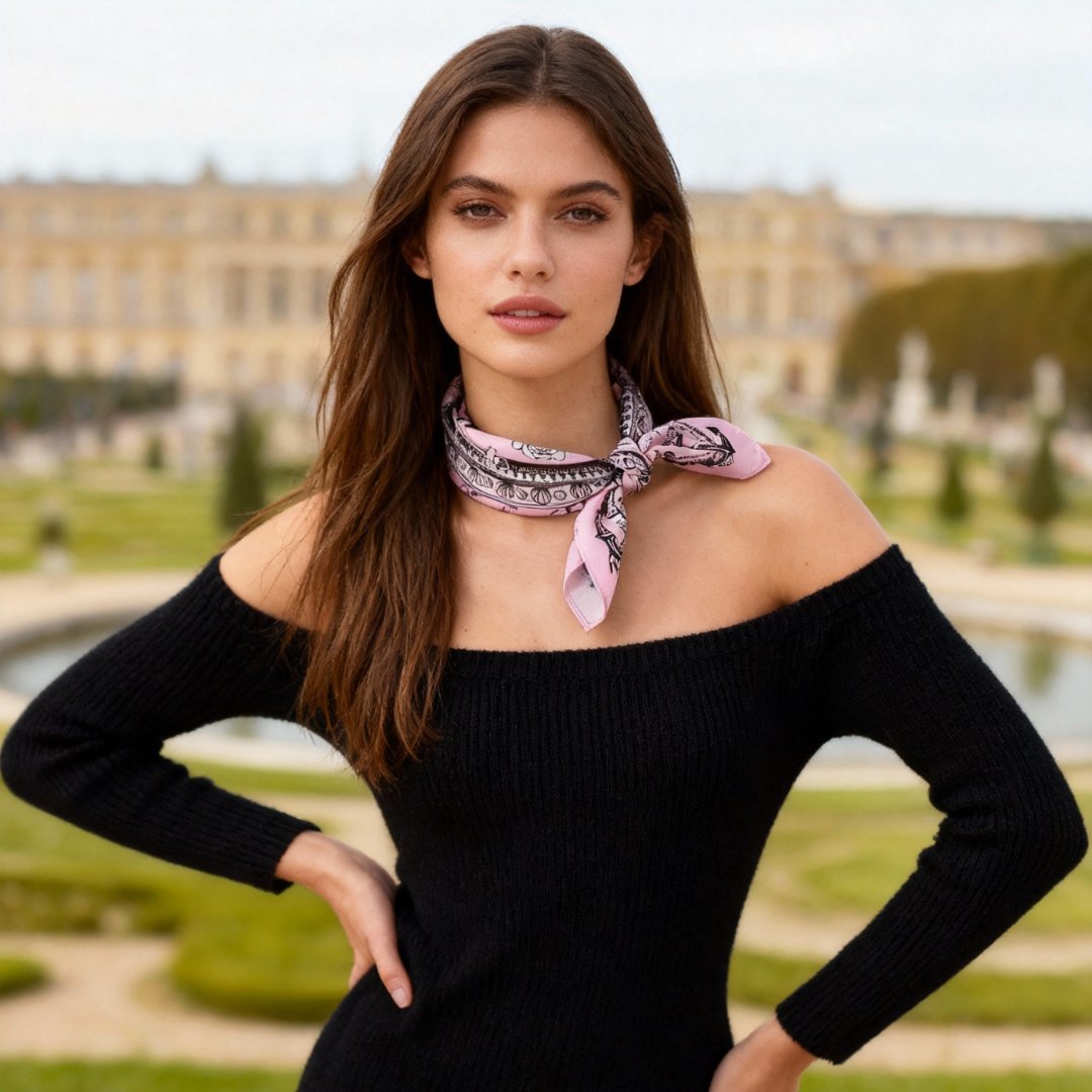 Classy and Fabulous Floral Sensation Silky Scarf (45cm)