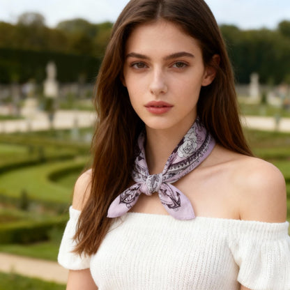 Classy and Fabulous Floral Sensation Silky Scarf (45cm)