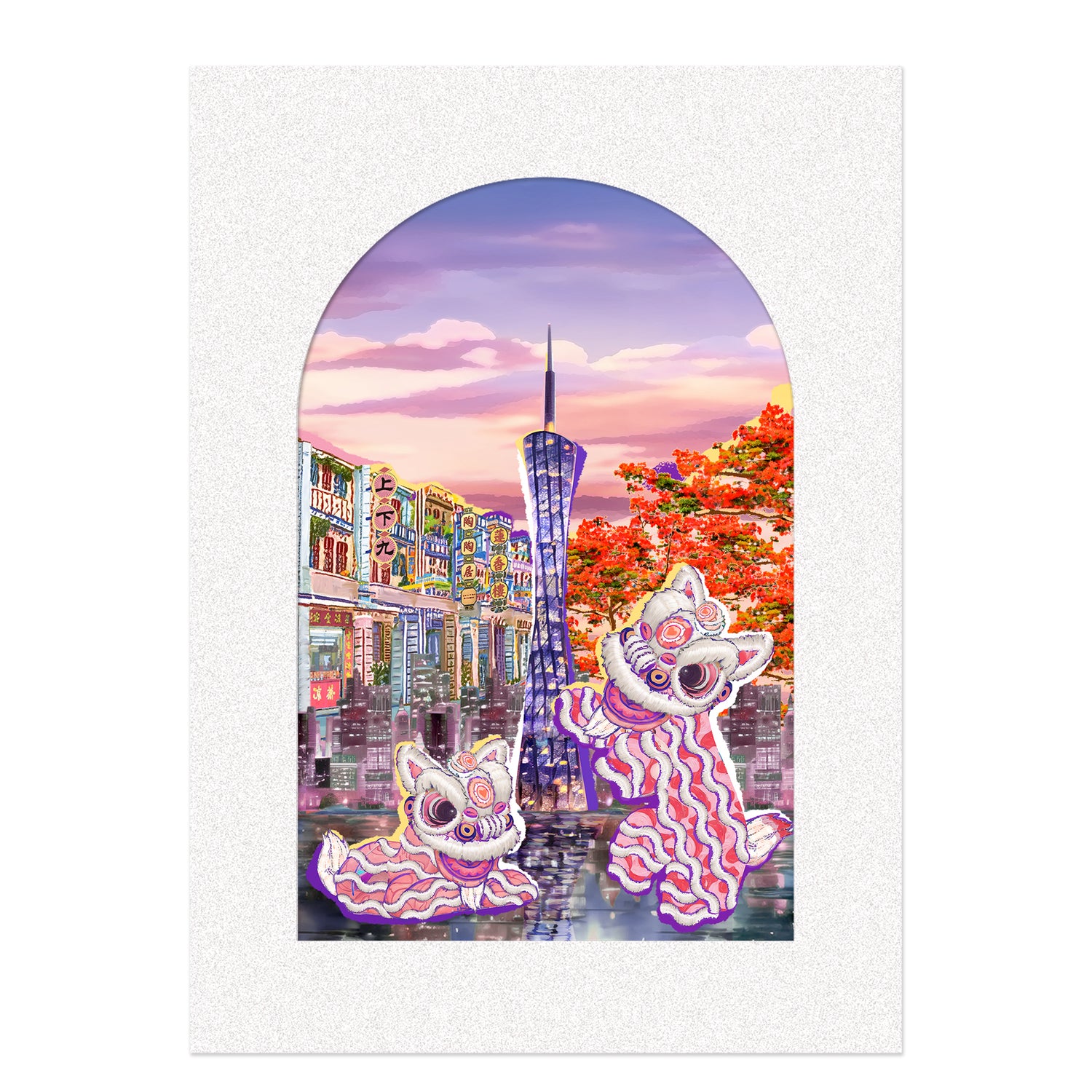 JDF X Guangzhou Bookstore Lion Dance Wall Art