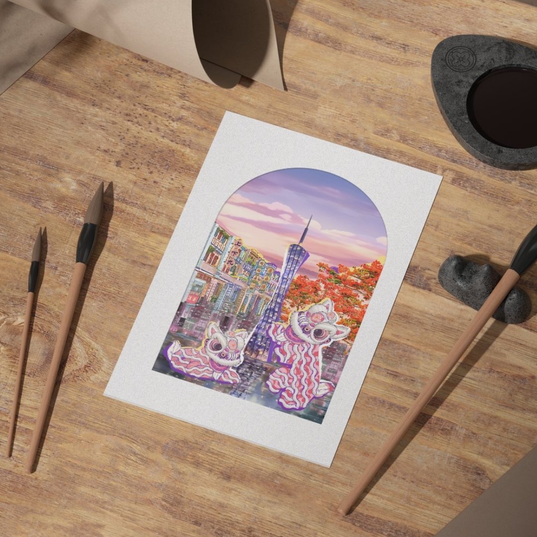 JDF X Guangzhou Bookstore Lion Dance Wall Art