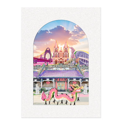 JDF X Guangzhou Bookstore Dragon Dance Wall Art