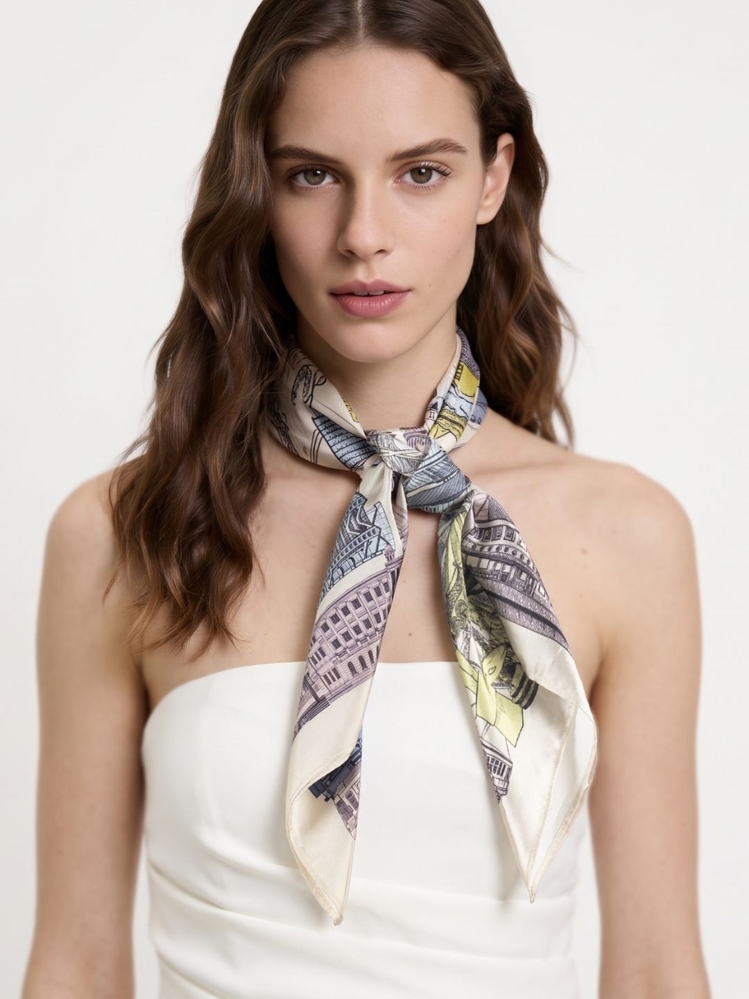 City Tales Honey Beige Sustainable Scarf (70cm) - GRS Eco Scarf