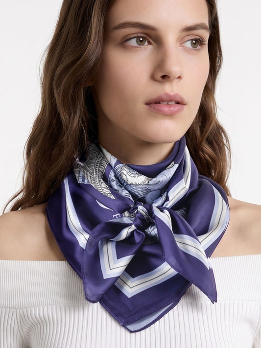 City Tales Navy Scarf (90cm)