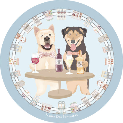 噢，我的汪陶瓷杯墊