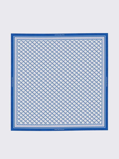 JDF Monogram Victorian Teal Scarf (60cm)