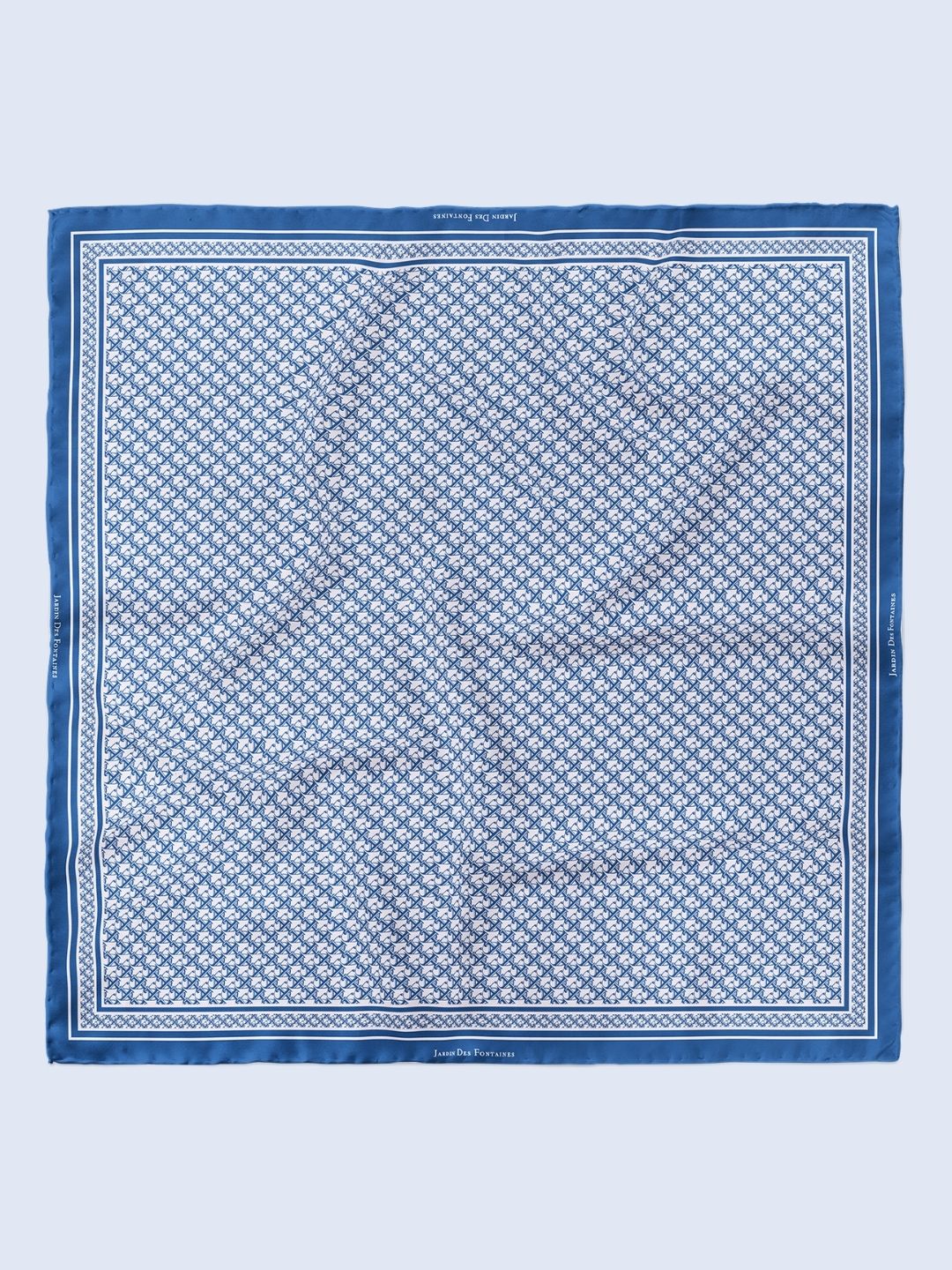 JDF Monogram Victorian Teal Silky Scarf (90cm)