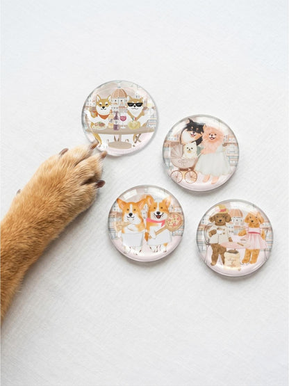 Oh My Dog Crystal Fridge Magnet