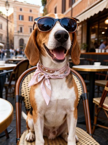 Pet Scarf  | Oh My Dog Piazza Doggie Sustainable Twilly Scarf - GRS Eco Scarf