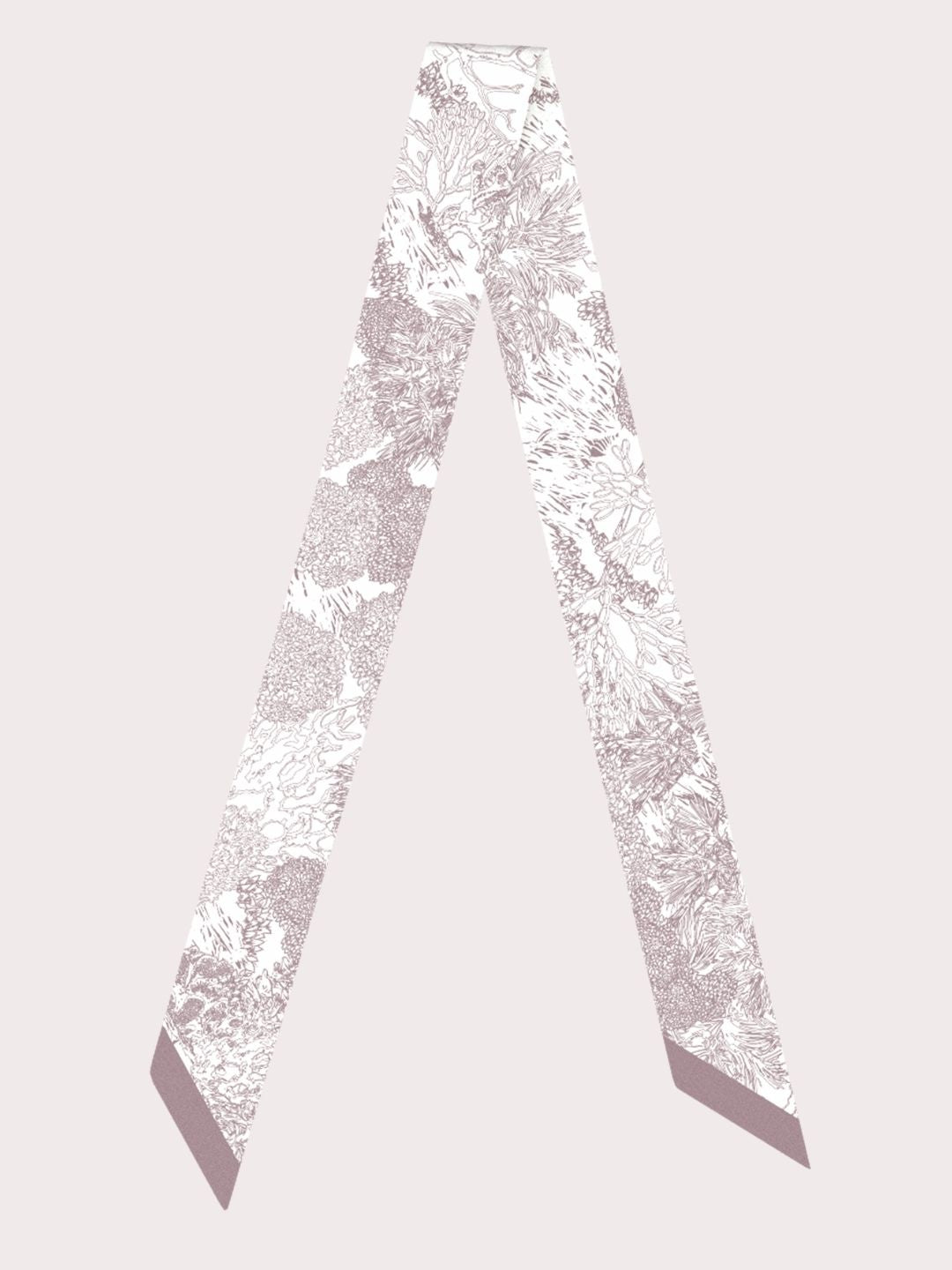 Toile De Jouy Pinkish Gray Twilly Silky Scarf (105cm)