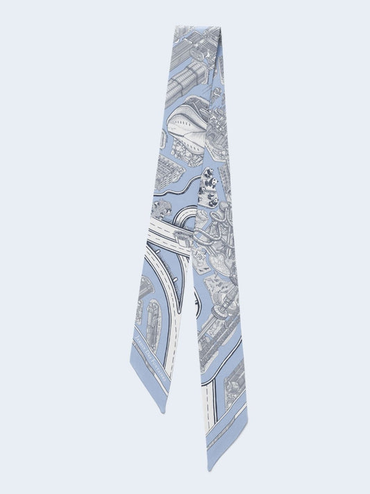 The Lion Rock Spirit Sustainable Twilly  Scarf (105cm) - GRS Eco Scarf