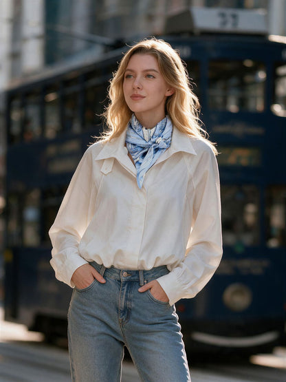 The Lion Rock Spirit Reversible Sustainable Scarf, Double face sarf, Double sided scarf (90cm)