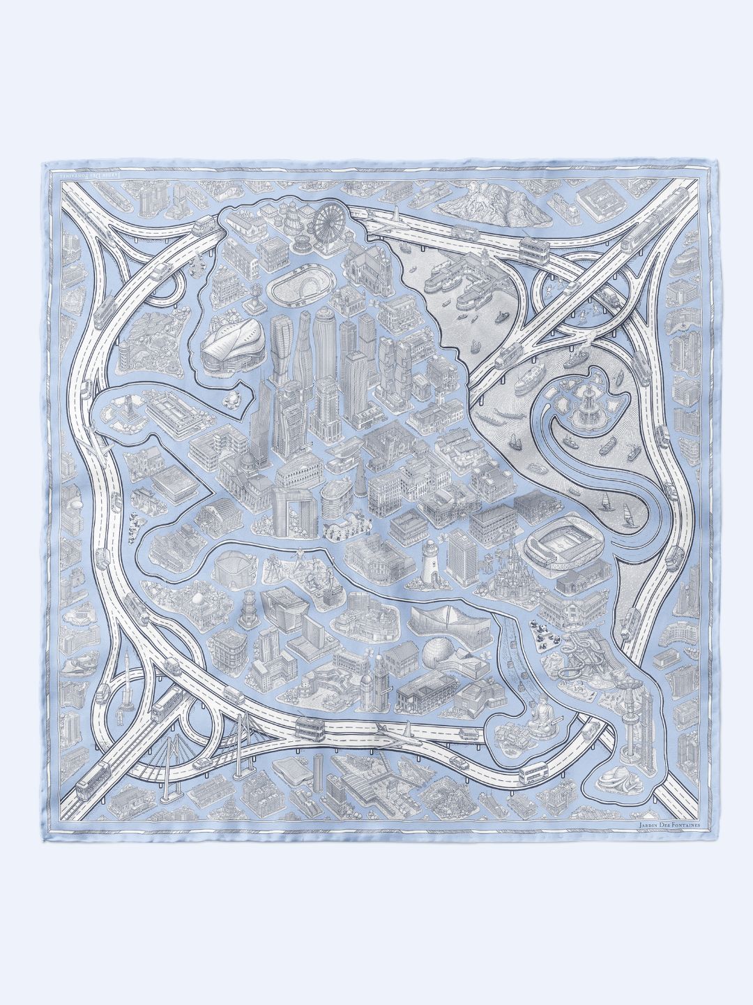 The Lion Rock Spirit Reversible Sustainable Scarf, Double face sarf, Double sided scarf (90cm)