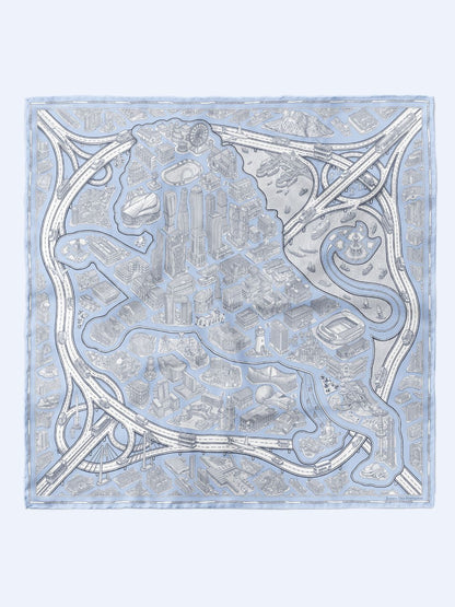 The Lion Rock Spirit Reversible Sustainable Scarf, Double face sarf, Double sided scarf (90cm)