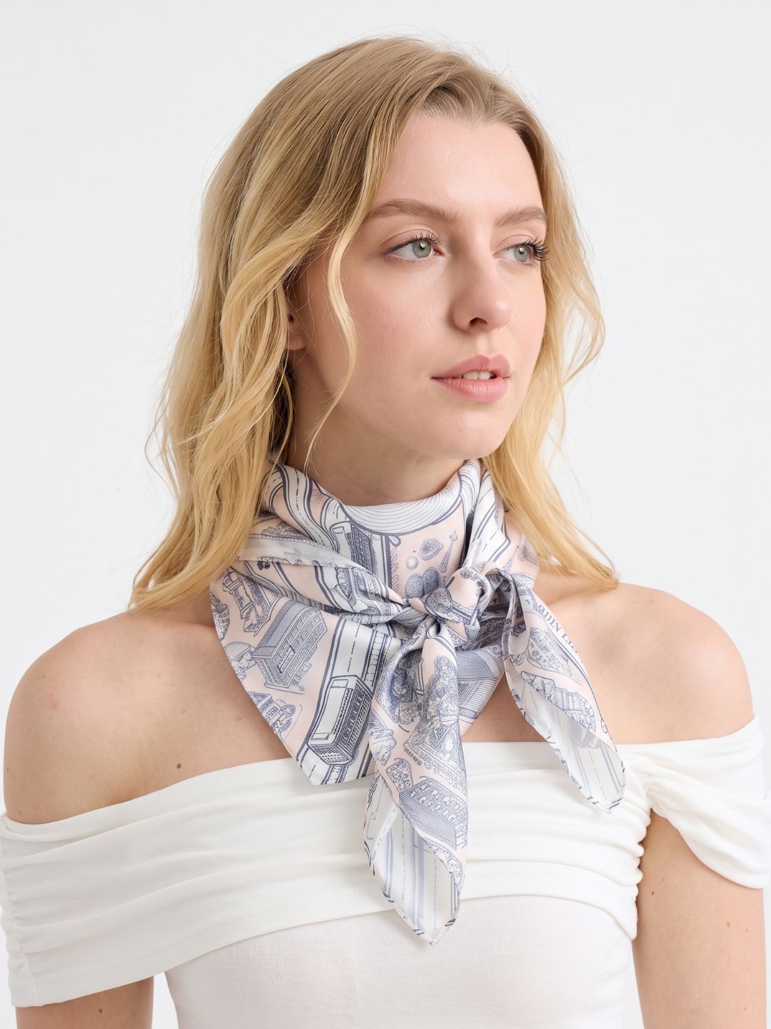 Twin Panda Love Sustainable Scarf (90cm)