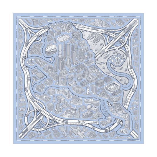 The Lion Rock Spirit Reversible Sustainable Scarf, Double face sarf, Double sided sacrf (90cm)