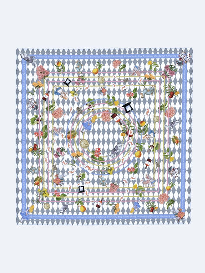 Wonderful Adventure Dream Gray Argyle Scarf (60cm)