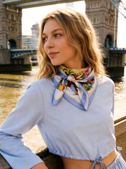 Wonderful Adventure Dream Blue Tuo Watch Silky Scarf (90cm)