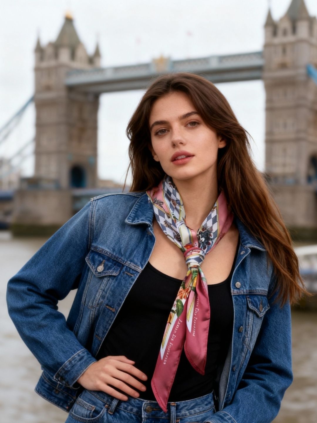 Wonderful Adventure Dream Pink Tuo Watch Diamond Silky Scarf