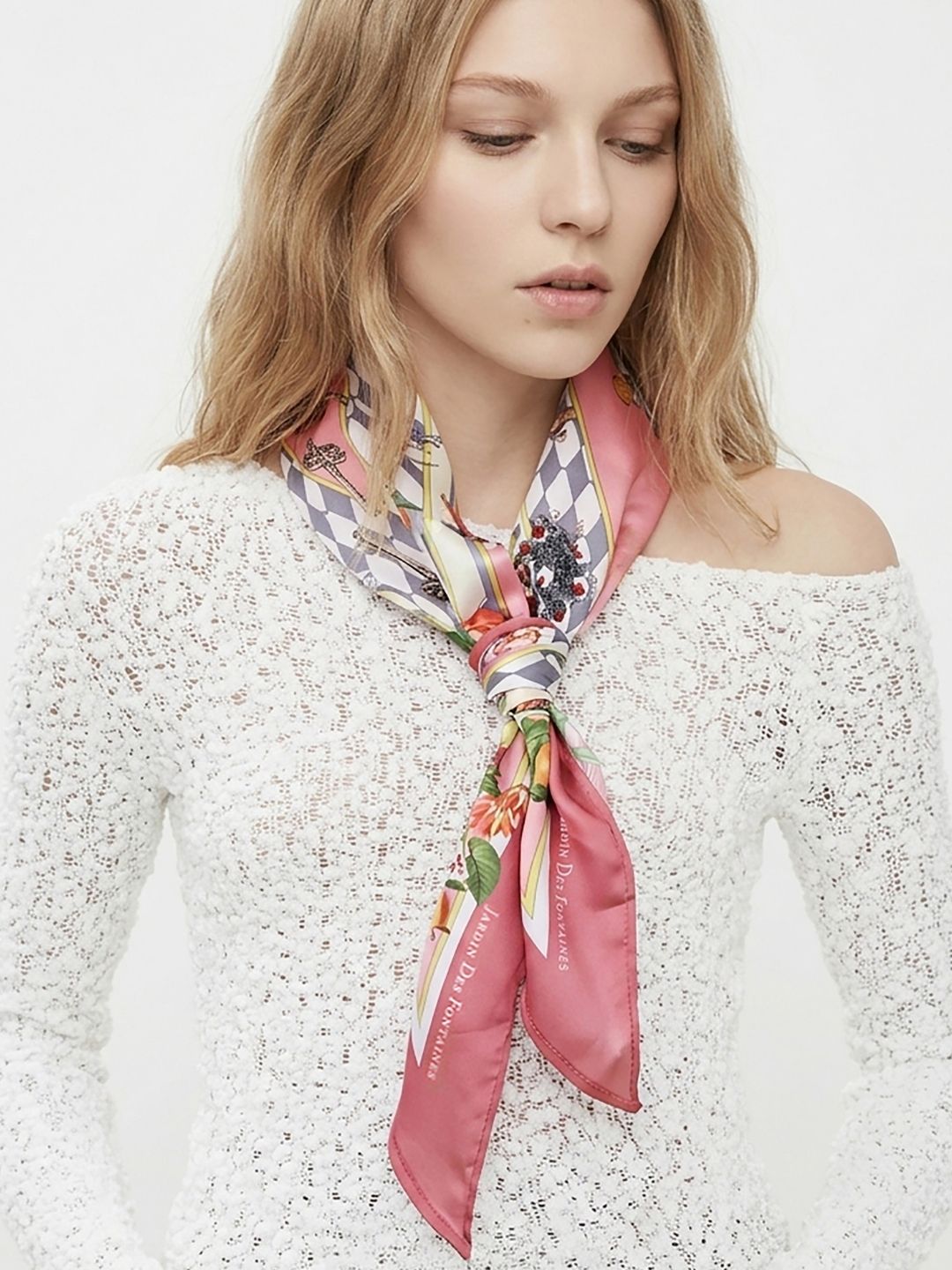 Wonderful Adventure Dream Pink Tuo Watch Diamond Silky Scarf