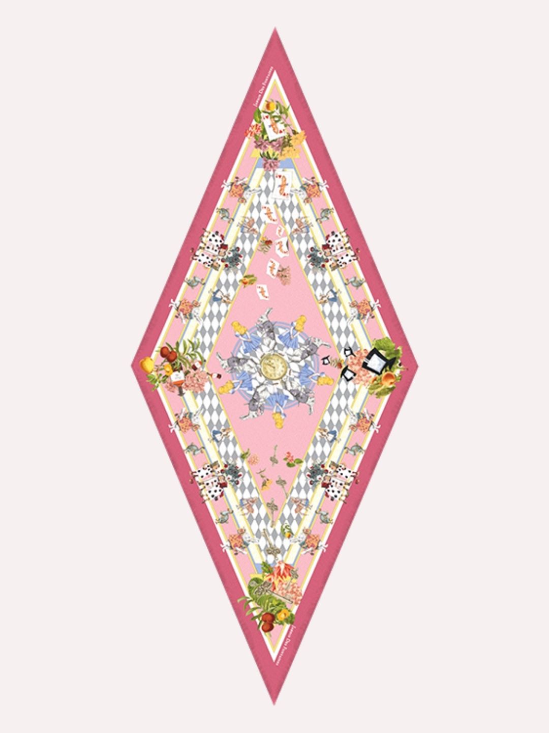 Wonderful Adventure Dream Pink Tuo Watch Diamond Silky Scarf