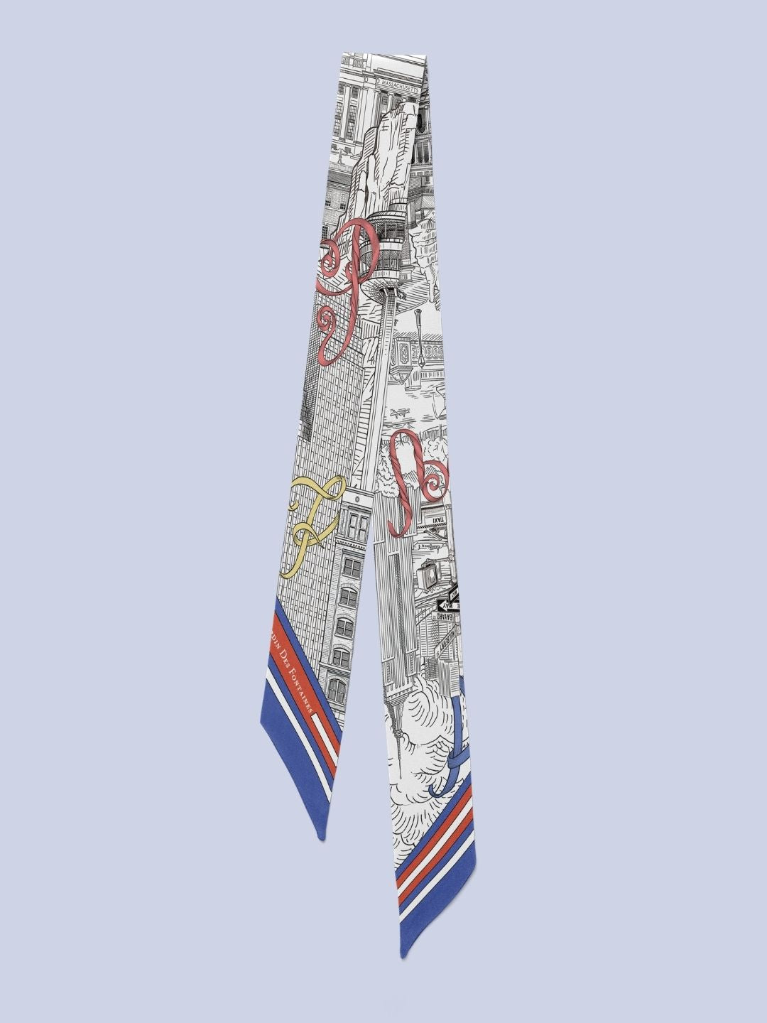 Where Journeys Begin Sustainable Twilly  Scarf (105cm) - GRS Eco Scarf