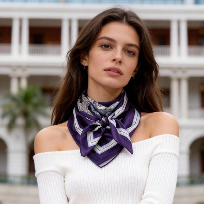 City Tales Navy Scarf (90cm)