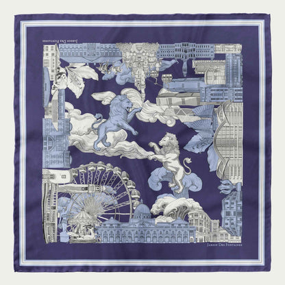 City Tales Navy Scarf (90cm)