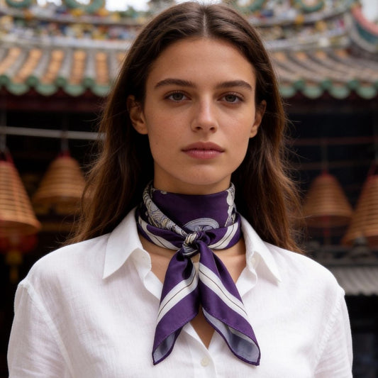 City Tales Navy Scarf (90cm)