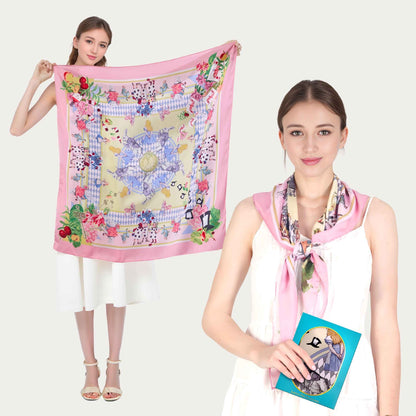 Wonderful Adventure Dream Pink Silky Scarf (90cm)