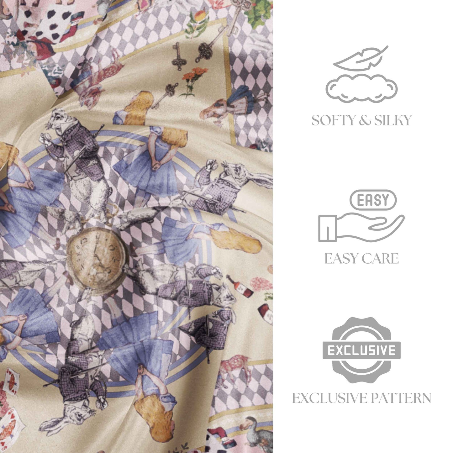 Wonderful Adventure Dream Pink Silky Scarf (90cm)