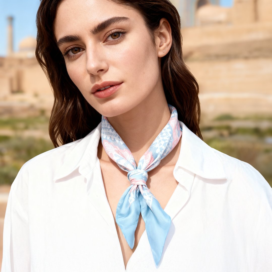 Boho Paisley Chic  Silky Scarf (45cm)