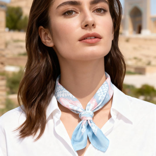 Boho Paisley Chic  Silky Scarf (45cm)