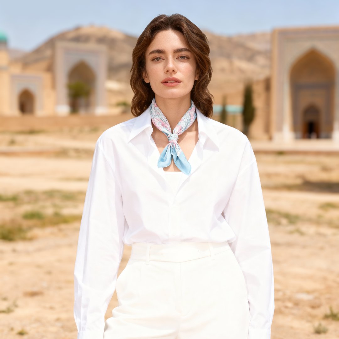 Boho Paisley Chic  Silky Scarf (45cm)