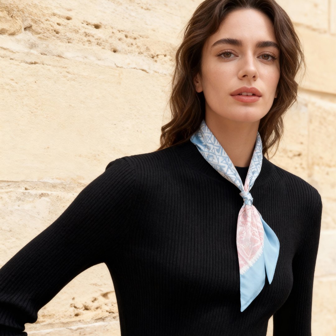 Boho Paisley Chic Samarkand  Twilly Silky Scarf (85cm)