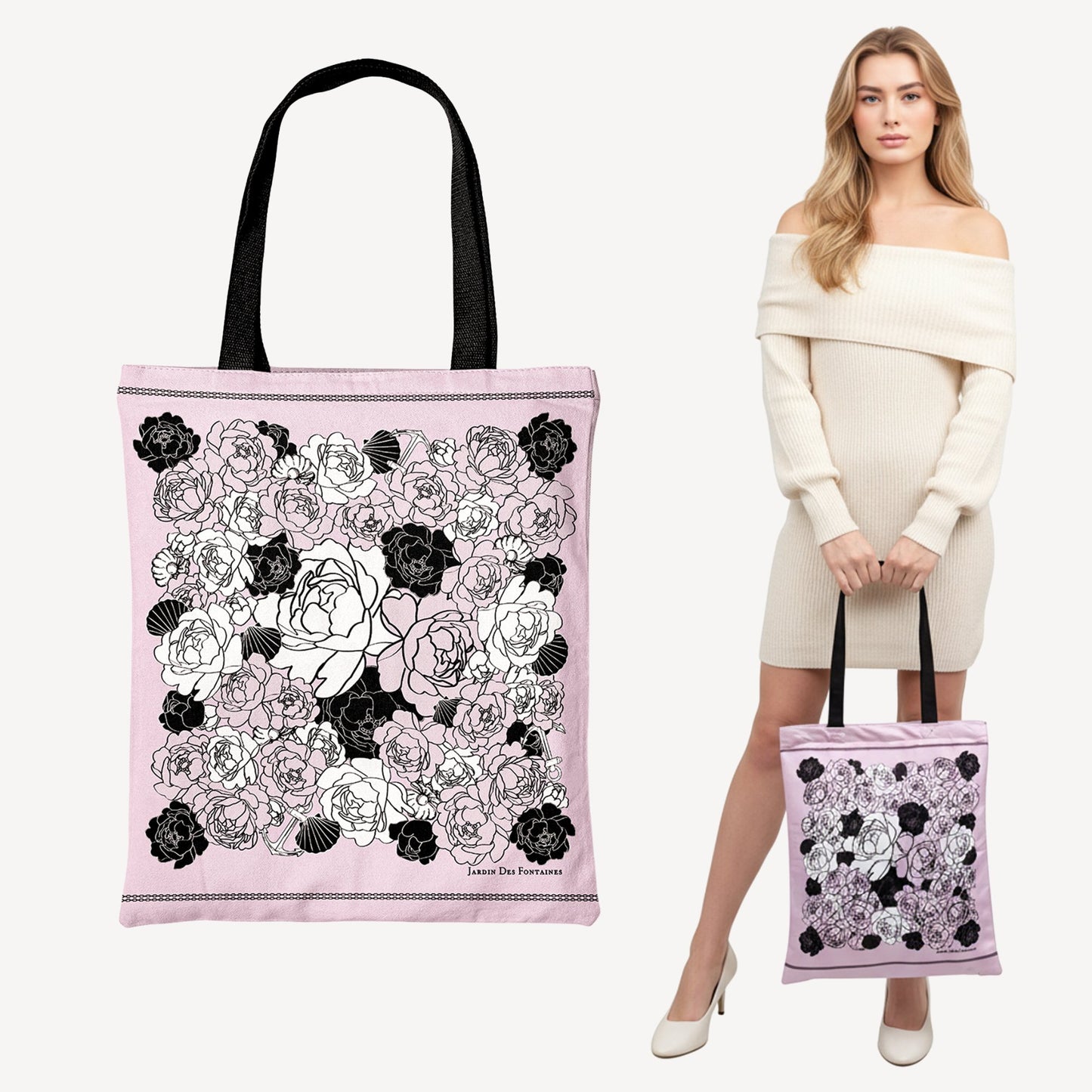 Classy and Fabulous Peony Tote Bag