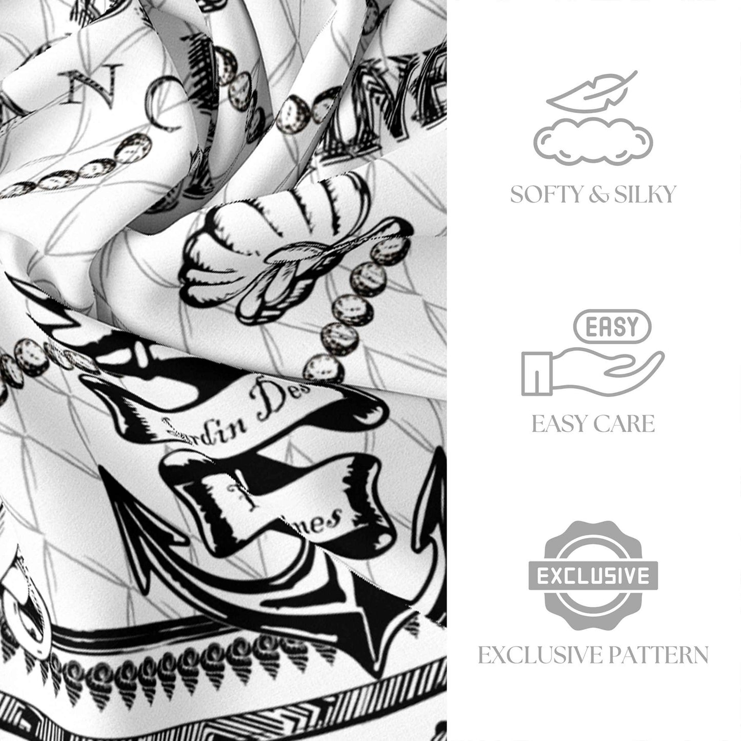 Classy and Fabulous Anchor Silky Scarf (90cm)
