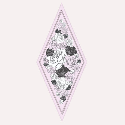 Classy and Fabulous Peony Diamond Shape Silky Scarf