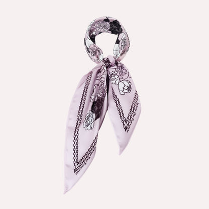 Classy and Fabulous Peony Diamond Shape Silky Scarf